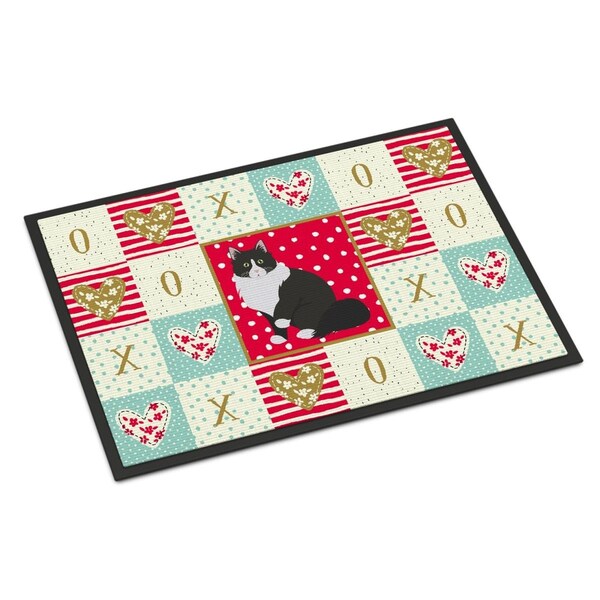 Carolines Treasures 24 x 36 in. Siberian Forest Cat Love Indoor or Outdoor Mat CK5788JMAT - main